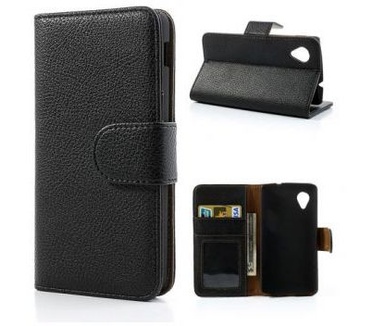 LG Nexus 5 Wallet Case Zwart