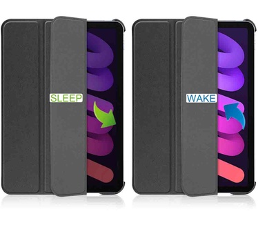 Accezz Trifold Bookcase iPad Mini 6 (2021) - Zwart