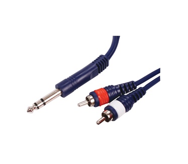 HQ Products 6.35mm-2xRCA M-M 1.5m