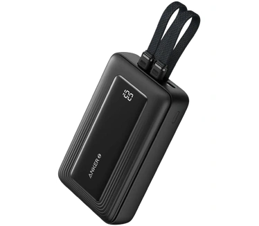 Anker Zolo Snellader Powerbank 20.000mAh Met Lightning + USB-C Kabels Zwart
