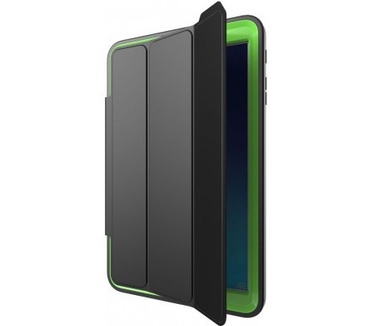 qMust Samsung Galaxy Tab E 9.6 Luxe Heavy Duty tablet hoes Zwart/Groen