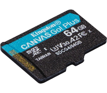 Kingston 64GB microSDXC Canvas Go! Plus Gen4 200R A2 U3 enkel pakket zonder adapter