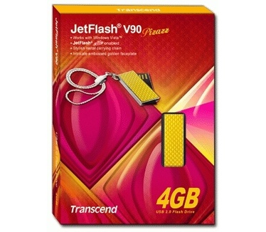 Transcend JetFlash V90 Pizazz 4GB Geel