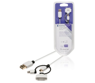 König USB A/Lightning/USB Micro B/Apple 30-pin, 1 m