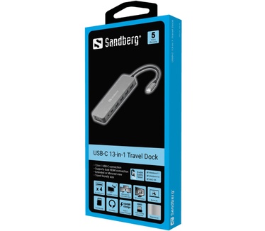 Sandberg USB-C 13-in-1 Travel Dock
