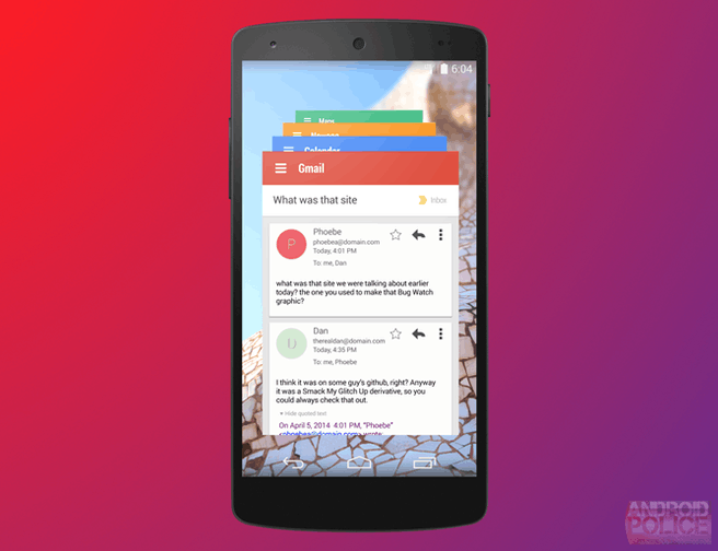 Hera op Android (mockup: Android Police)