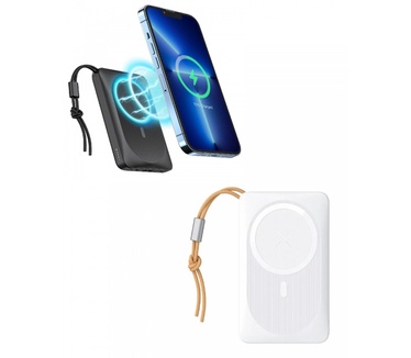 VEGER powerbank 10000 mAh with wireless charging compatible with MagSafe PD QC3.0 2A 20W MagOn (VP1151 / W1151) white