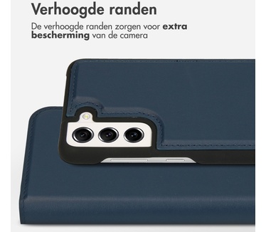 Accezz Premium Leather 2 in 1 Wallet Bookcase Samsung Galaxy S21 FE - Donkerblauw