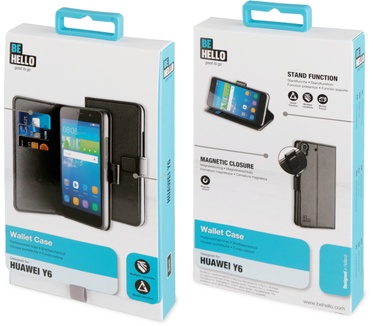 BeHello Huawei Ascend Y6 Wallet Case Black
