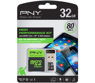 PNY MicroSDHC High Performance Kit 32GB