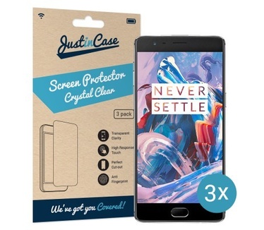 Just in Case OnePlus 3 Screenprotector - 3 stuks - Crystal Clear