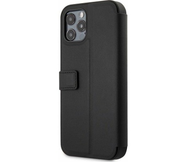 Ferrari Stitch Line Leather Book - iPhone 12/12 Pro (6.1") Zwart Zwart