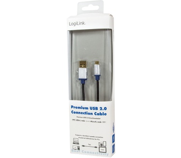 LogiLink 1m, USB2.0-A/USB2.0 Micro-B