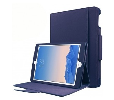 qMust Apple iPad Pro 9.7 Leather Protective Case - Dark Blue