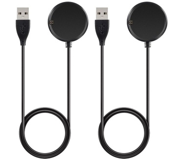 qMust Asus Zenwatch 3 laadkabel - 30cm - set van 2 stuks - zwart