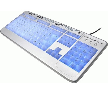 Revoltec Keyboard Lightboard XL2 zilver