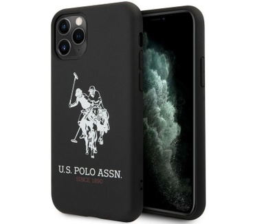 U.S. Polo Logo Silicone Hard Cover iPhone 11 Pro (5.8'') - Zwart  Zwart