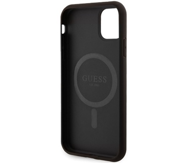 Guess 4G MagSafe Back Case - Apple iPhone 11 (6.1") - Zwart Zwart