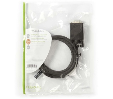 Nedis 2.0 m DisplayPort - VGA-Kabel Schwarz[DisplayPort-Stecker - Kabel - Digital/Daten