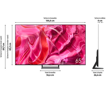 Samsung OLED QD S90C 65" Zwart