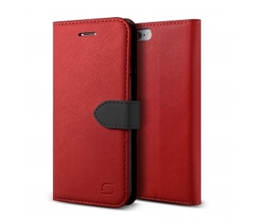 Lific Saffiano Wallet Case Apple iPhone 6 - Red/Black