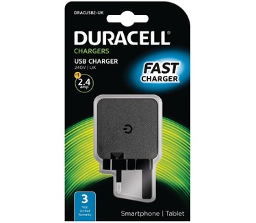 Duracell 2.4A USB Phone/Tablet Charger