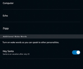 Amazon Alexa hotword- en stemvarianten.