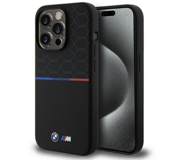 BMW M Silicone Back Case - Apple iPhone 15 Pro (6.1") - Zwart Zwart