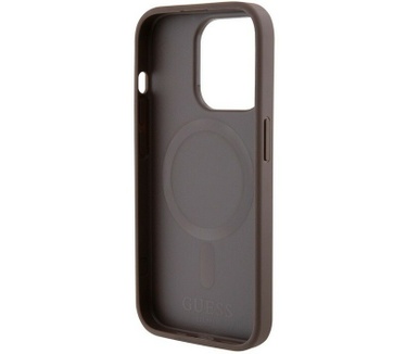 Guess 4G Stripe Back Case voor Apple iPhone 15 Pro (6.1") - Bruin Bruin