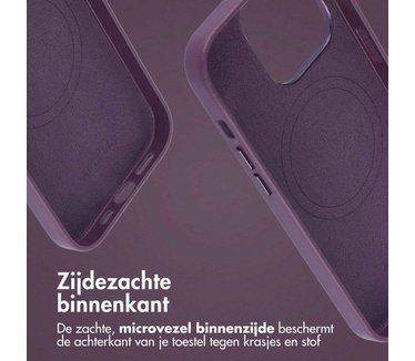 Accezz MagSafe Leather Backcover iPhone 14 Pro - Paars