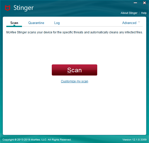 McAfee Stinger 12.1.0.3359