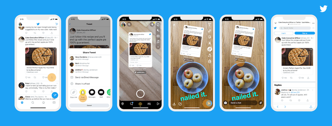Tweets op Snapchat, december 2020