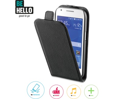 BeHello Samsung Galaxy Ace 4 Flip Case Black