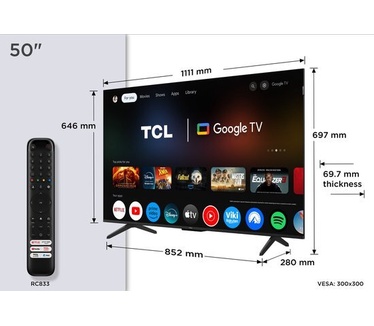 TCL 50P71K Zwart
