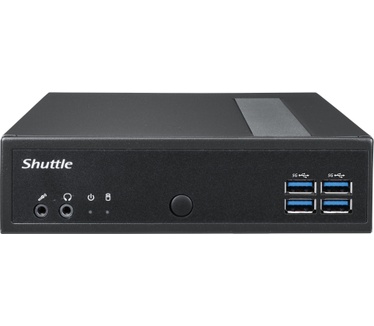 Shuttle XPC slim Barebone DL40N, Intel N150, 1x DDR5, 2x LAN (2x 2.5Gbit), 2xCOM,1xHDMI,1xDP, 1x VGA, ventilatorloos , 24/7 permanent gebruik