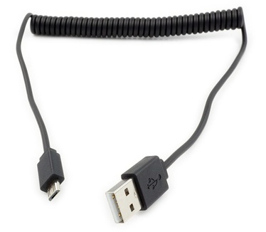 Roline USB 2.0 Spiraalkabel, A male - Micro B male 1,0 m