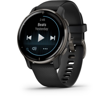 Garmin Venu 2 Plus, 43mm, met spraak en premium-functies Zwart (Zwart)