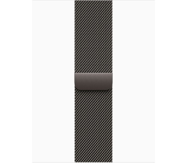 Apple Watch Series 11, 42mm, GPS + Cellular, Titanium, Milanees bandje, Zwart (Zwart)