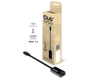 Club 3D Mini DisplayPort 1.4 to HDMI 2.0b HDR Active Adapter Zwart