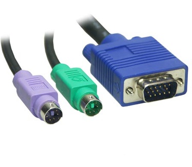 Alcasa VGA - 2x PS/2, m-m, 3m