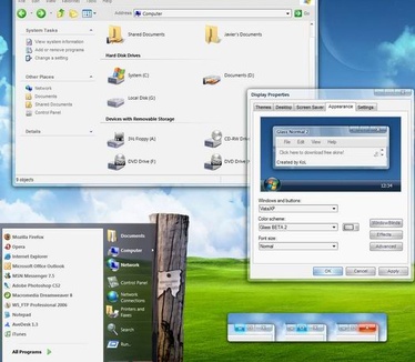 WindowBlinds 5 screenshot, visual style Windows Vista (resized)