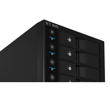Raidsonic Icy Box 10-bay Extern SINGLE Systeem IB-3810U3, 3.5" Harde schijven, zwart, SATA I/II/III Zwart