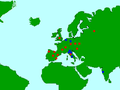Kaart met locaties van LHC-computers