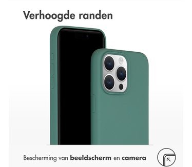 Accezz Liquid Silicone Backcover iPhone 15 Pro Max - Donkergroen