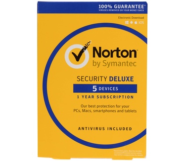 Symantec Norton Security Deluxe 3.0 DE (1 jaar / 5 apparaten)