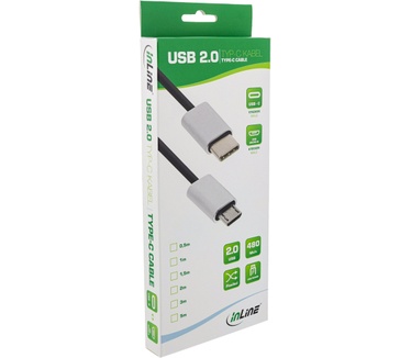 InLine 35846 Aluminium, Zwart