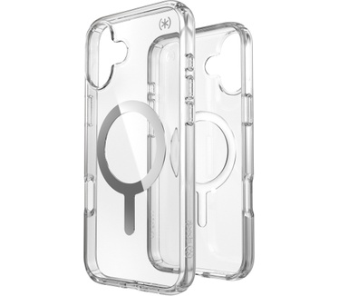 Speck Presidio Perfect Clear + MS Apple iPhone 16 Plus Clear - with Microban