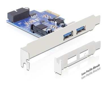 Delock PCI Express Card 2 x external USB 3.0 + 1 x internal 19 pin USB 3.0