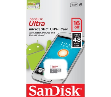 Sandisk Ultra microSDHC UHS-I 16GB