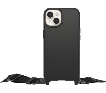 Otterbox OtterBox React Lanyard hoesje met MagSafe voor iPhone 14, ultradunne beschermhoes met verstelbare en afneembare lanyardriem, getest volgens militaire standaard, Zwart (iPhone 14) Zwart
